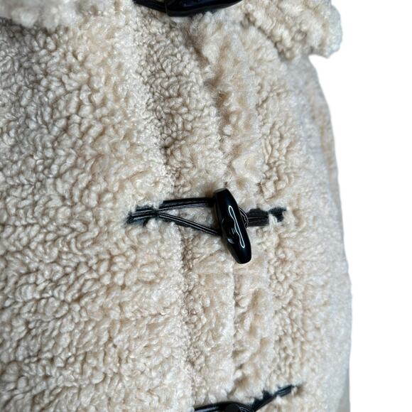 ZARA Teddy Sherpa Bomber Jacket Women's Size Small NWT Tan Brown Cozy Fleece - Picture 9 of 9